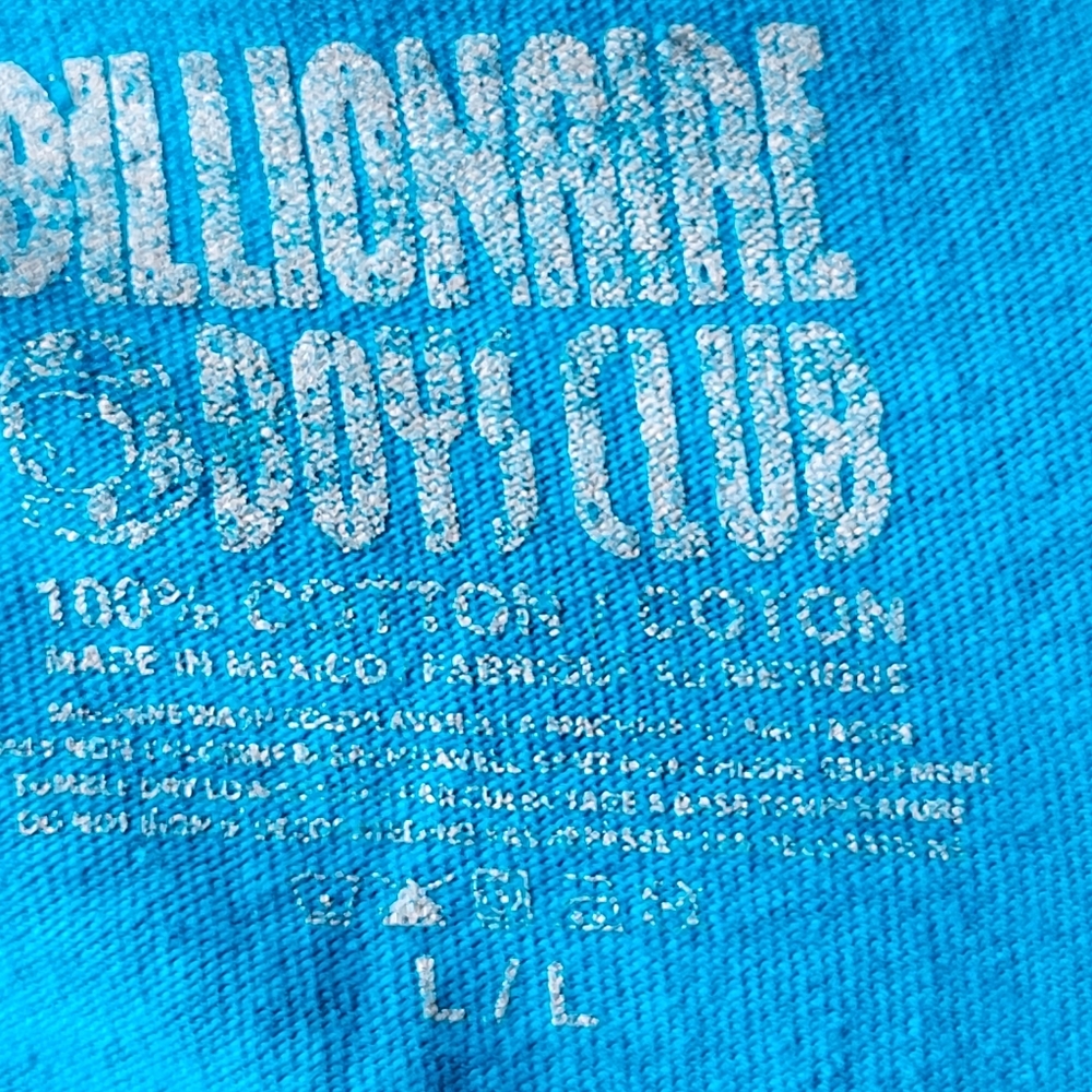 Billionaire Boys Club blue crew neck short sleeve graffic T-shirt astronauts Lg - Picture 8 of 8